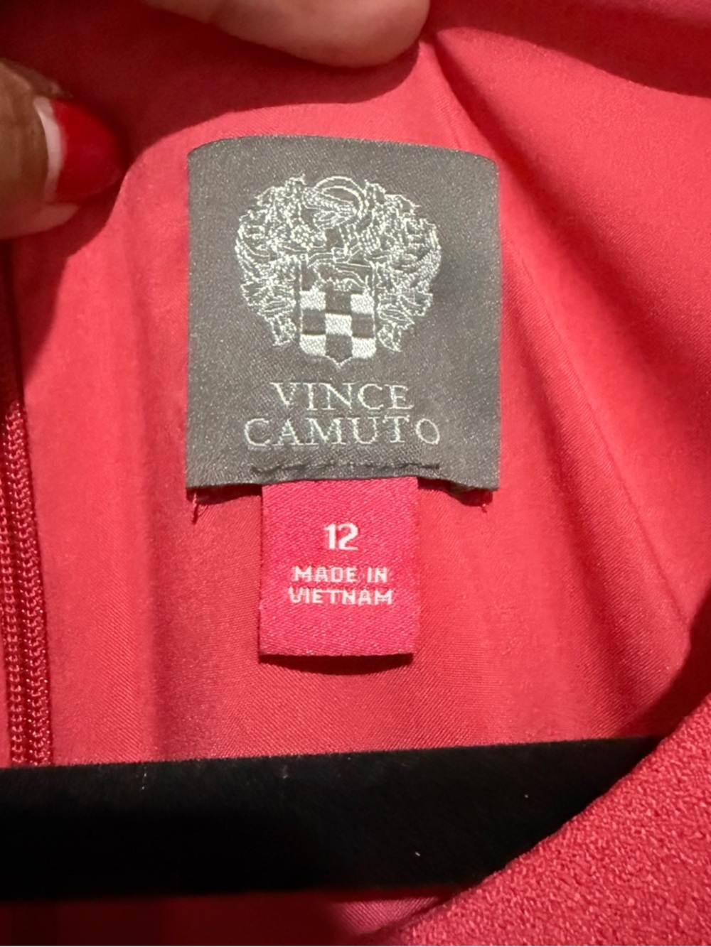 Vince Camuto Cap-Sleeve A-Line Dress in Fuchsia Pink Size 12 - Picture 6 of 8